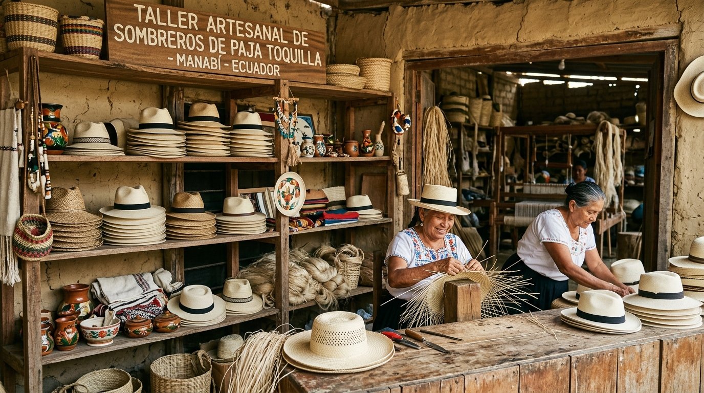 Artesanías y Sombreros de Paja Toquilla en Manabí